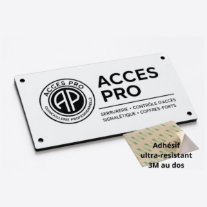 Feuille de GRAVOPLY Laser BLANC/NOIR, épaisseur 0,8mm avec adhésif