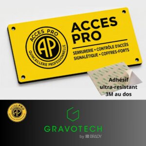 Feuille de GRAVOPLY Laser JAUNE/NOIR, épaisseur 1,3mm avec adhésif