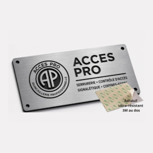 Feuille de GRAVOLASE™ METALLICS Laser ALUMINIUM BROSSÉ/NOIR, épaisseur 1,3mm avec adhésif