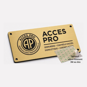 Feuille de GRAVOLASE™ METALLICS Laser OR EUROPÉEN/NOIR, épaisseur 1,3mm avec adhésif