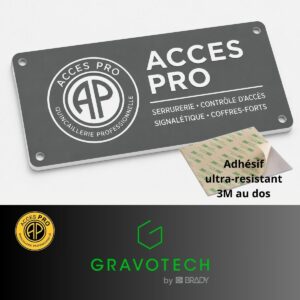 Feuille de GRAVOPLY Laser GRIS/BLANC, épaisseur 1,3mm avec adhésif