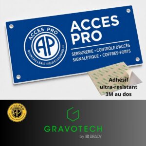 Feuille de GRAVOPLY Laser BLEU/BLANC, épaisseur 0,8mm avec adhésif
