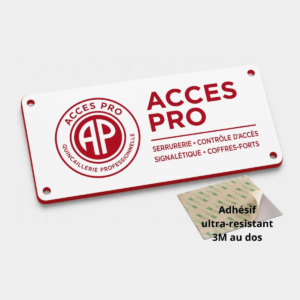 Feuille de GRAVOPLY Laser BLANC/ROUGE, épaisseur 1,3mm avec adhésif