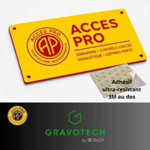 Feuille de GRAVOPLY Laser JAUNE/ROUGE, épaisseur 1,3mm avec adhésif