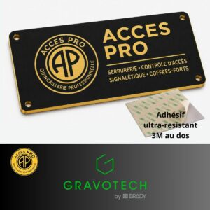 Feuille de GRAVOPLY Laser NOIR/OR, épaisseur 1,3mm avec adhésif