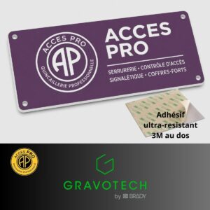 Feuille de GRAVOPLY Laser VIOLET/BLANC, épaisseur 1,3mm avec adhésif