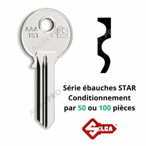 Ebauches de clé Silca STAR AAA1ST par 50 ou 100 pièces
